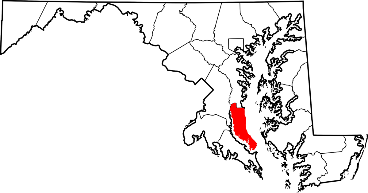 FileMap of Maryland highlighting Calvert County.svg Southern
