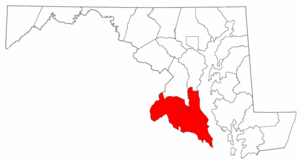 Counties in Southern Maryland.